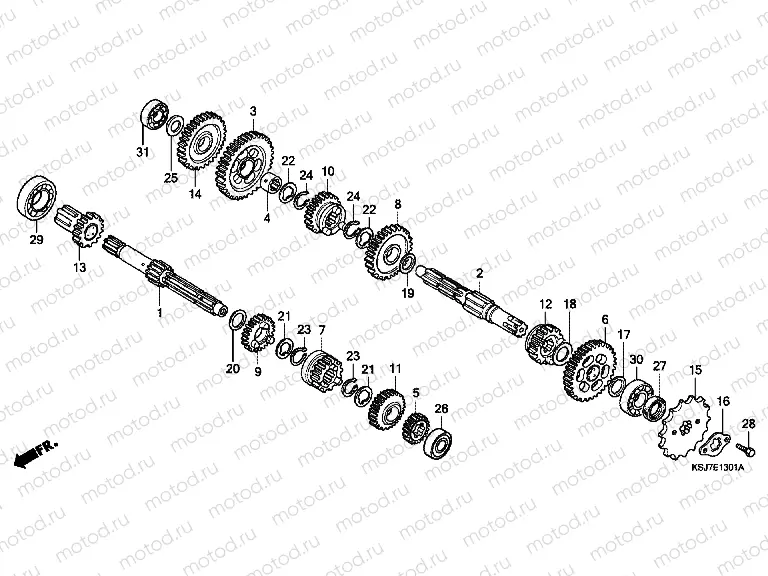 E-13-1 TRANSMISSION (CRF100F)