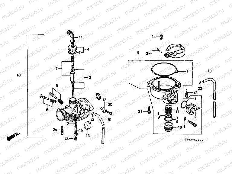 E-13 CARBURETOR (C50DF / G / DG / J / N / SN)