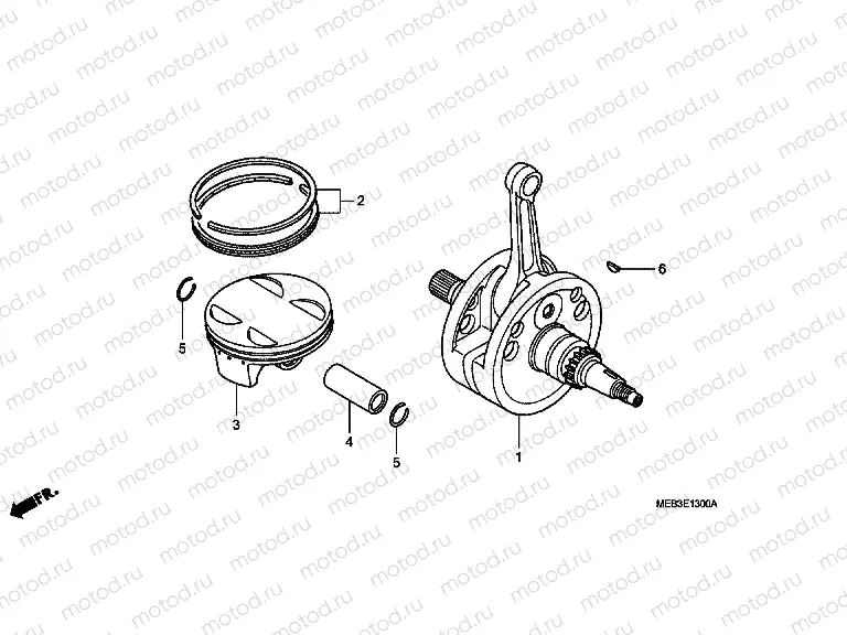 E-13 CRANKSHAFT / PISTON