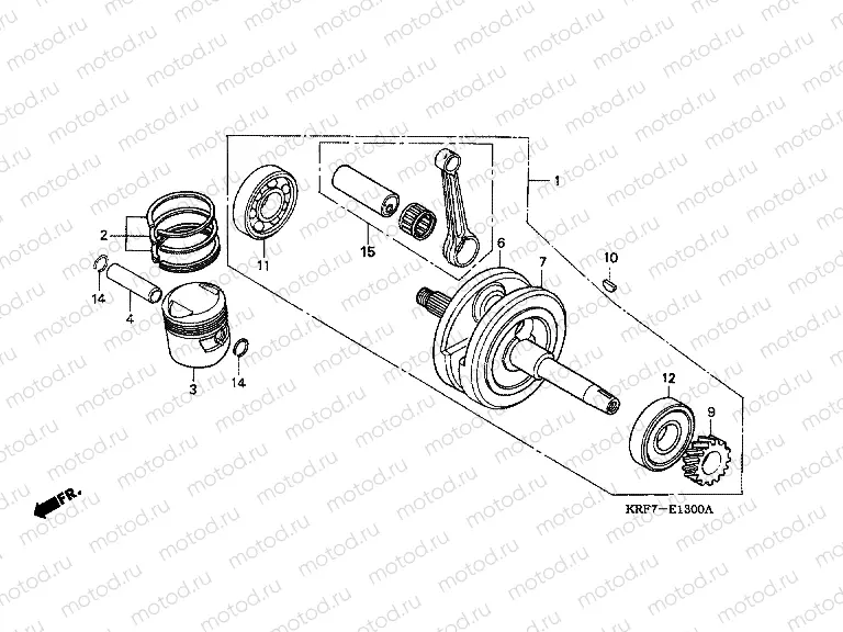 E-13 CRANKSHAFT / PISTON