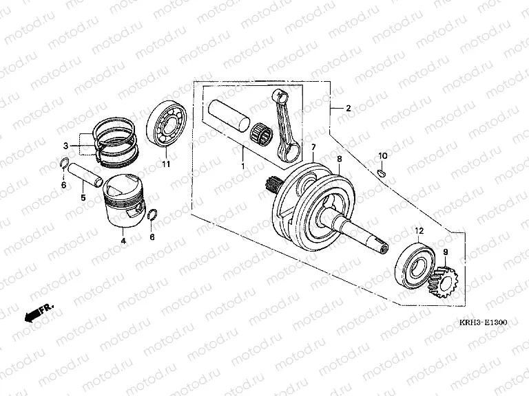 E-13 CRANKSHAFT / PISTON