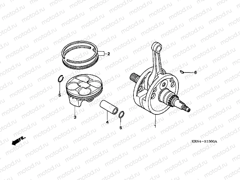E-13 CRANKSHAFT / PISTON