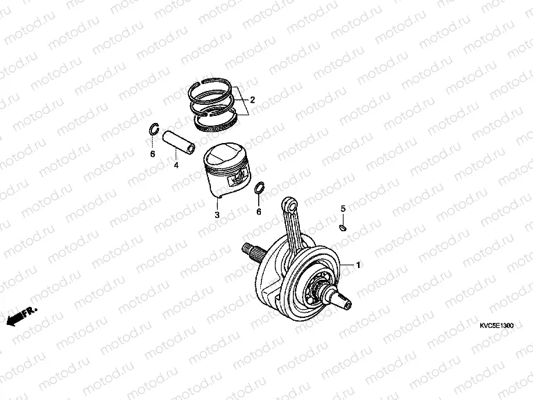 E-13 CRANKSHAFT / PISTON (GLH1251SH / 2SH / 3SH)