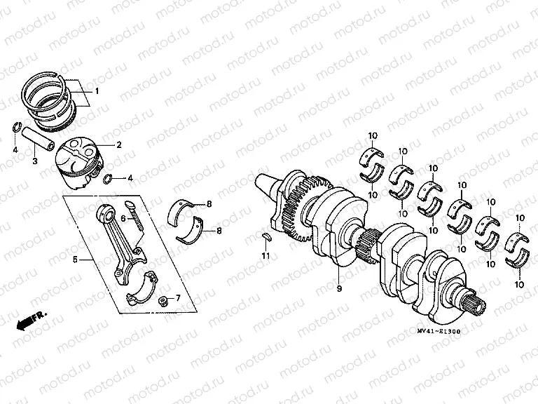 E-13 CRANKSHAFT/PISTON