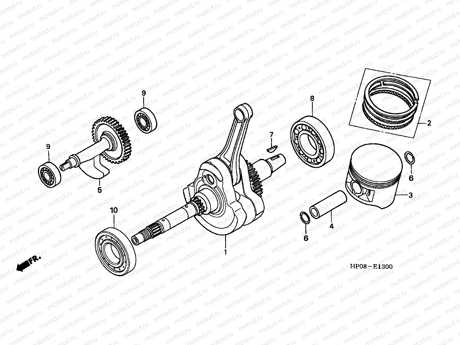E-13 CRANKSHAFT/PISTON