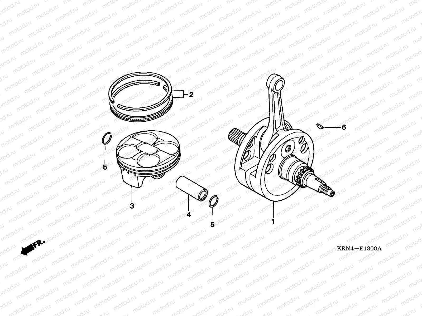 E-13 CRANKSHAFT/PISTON