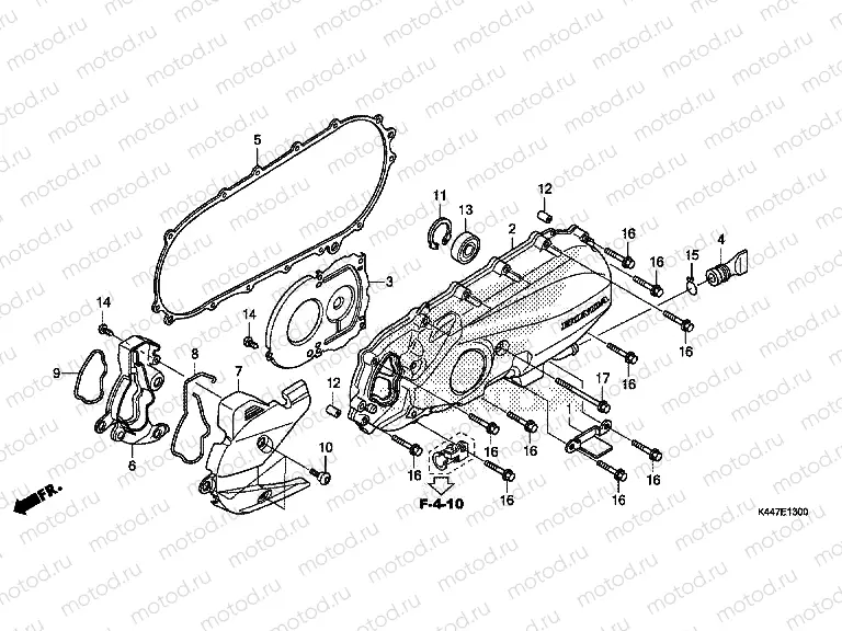 E-13 LEFT CRANKCASE COVER
