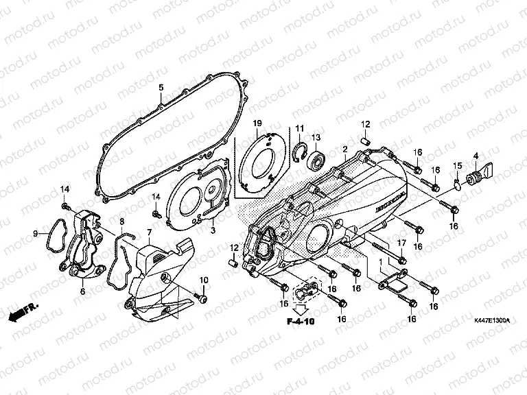 E-13 LEFT CRANKCASE COVER