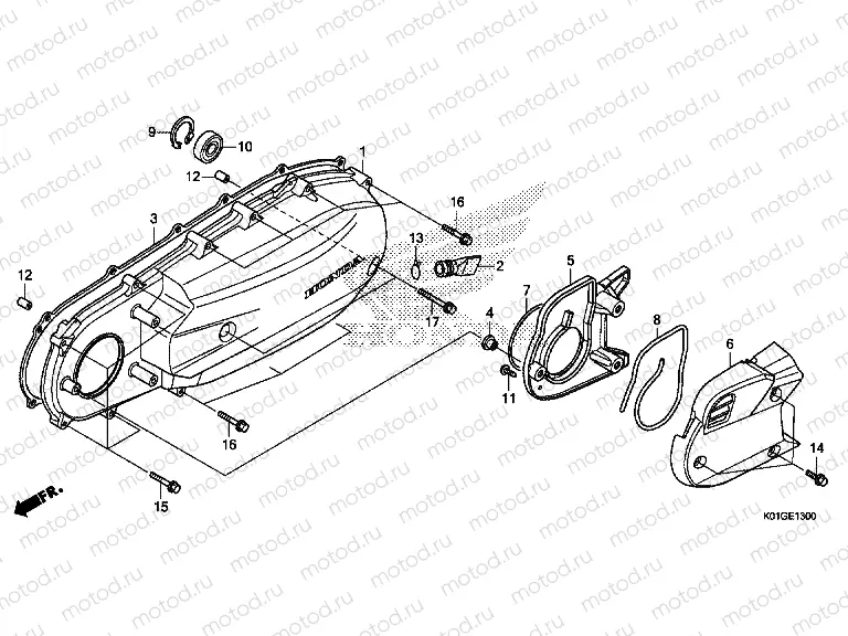E-13 LEFT SIDE COVER