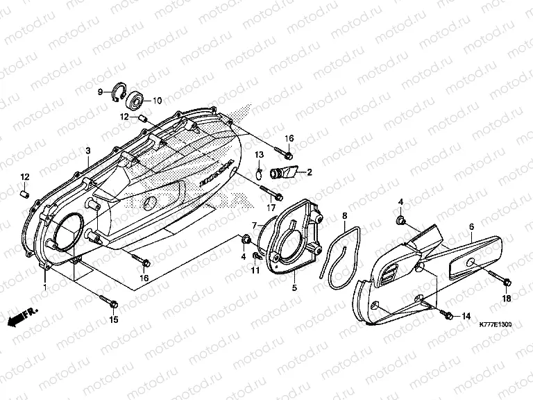 E-13 LEFT SIDE COVER