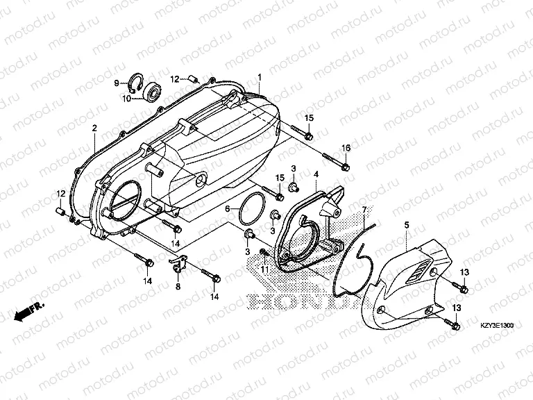 E-13 LEFT SIDE COVER