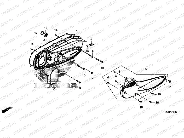 E-13 LEFT SIDE COVER