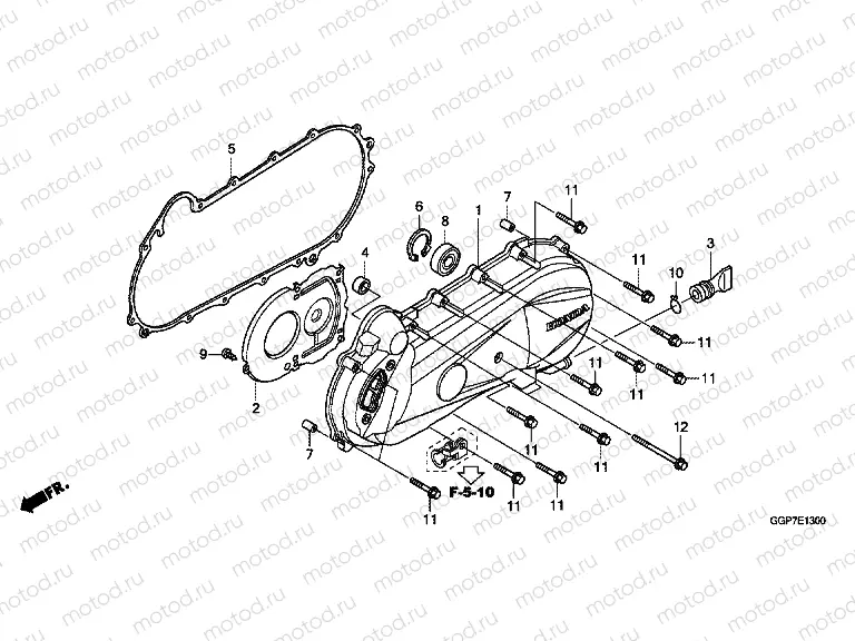 E-13 LEFT SIDE COVER