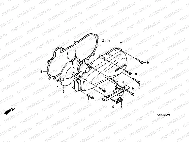 E-13 LEFT SIDE COVER