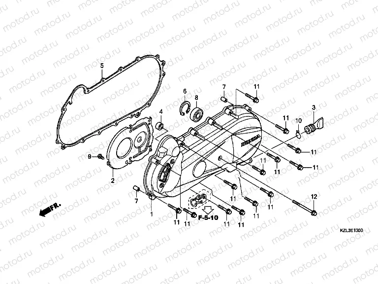 E-13 LEFT SIDE COVER