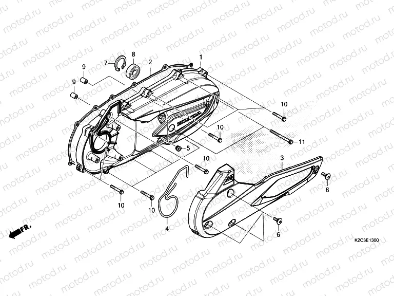 E-13 LEFT SIDE COVER