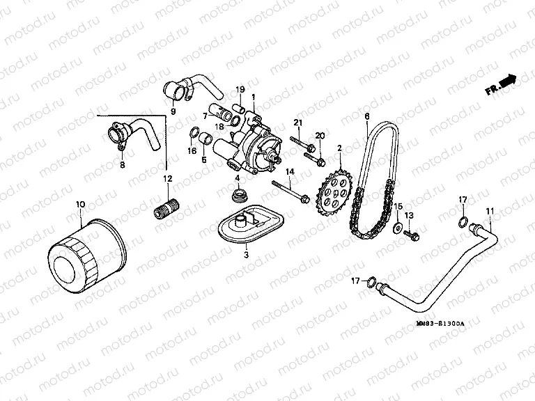 E-13 OIL FILTER / OIL PUMP