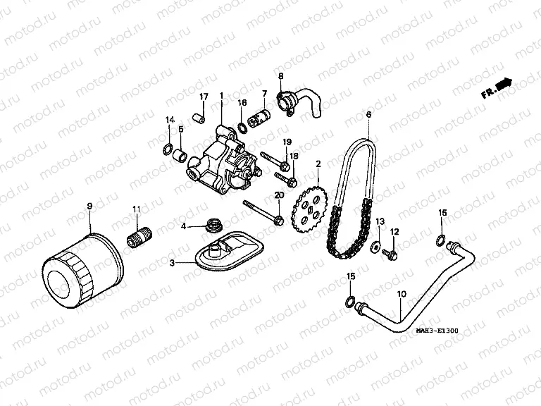 E-13 OIL FILTER / OIL PUMP