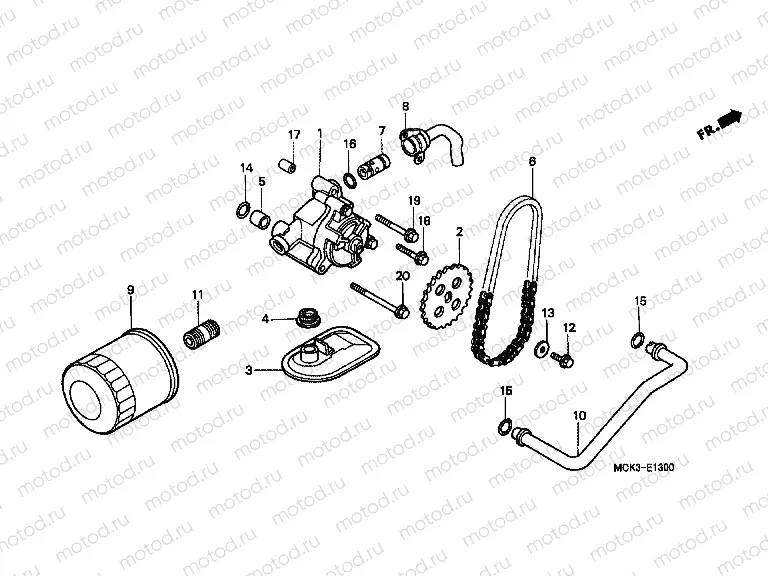 E-13 OIL FILTER / OIL PUMP