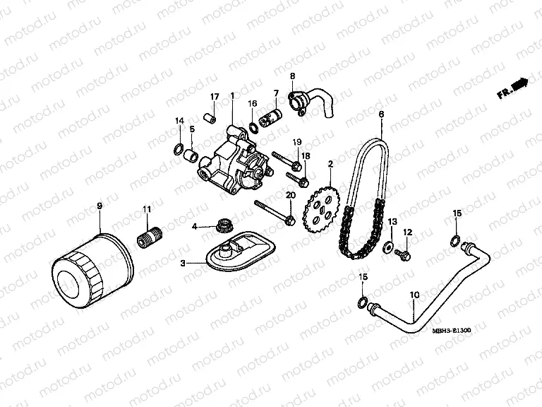 E-13 OIL FILTER / OIL PUMP