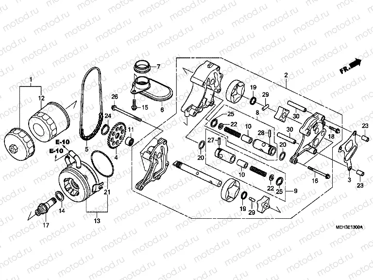 E-13 OIL FILTER / OIL PUMP