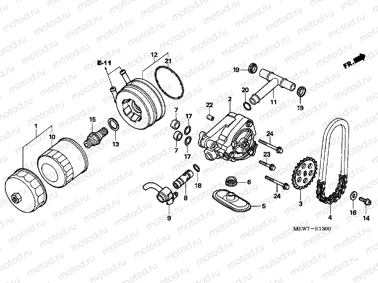 E-13 OIL FILTER / OIL PUMP