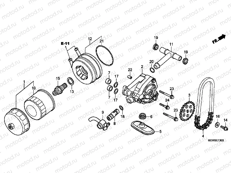 E-13 OIL FILTER / OIL PUMP