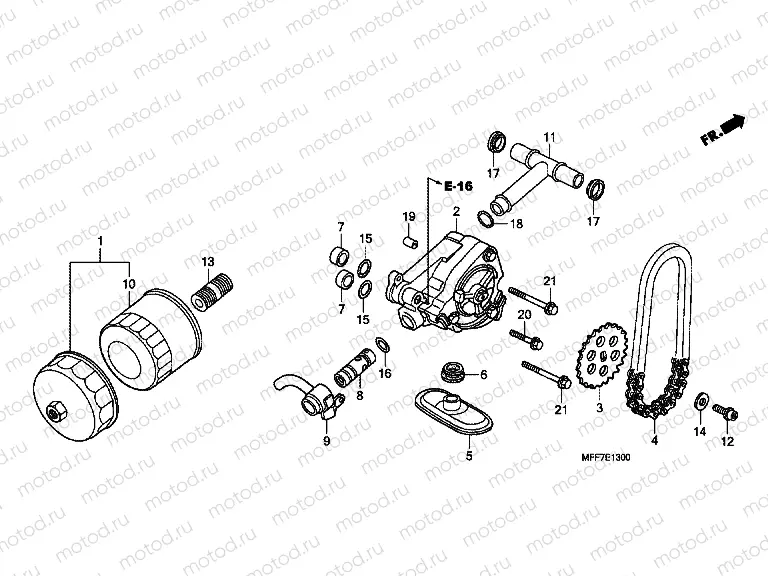 E-13 OIL FILTER / OIL PUMP