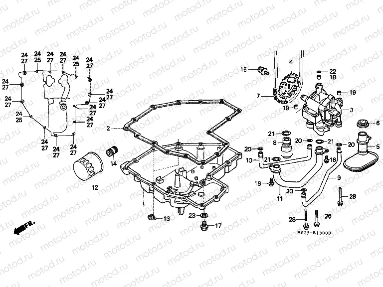 E-13 OIL FILTER / OIL TANK / OIL PUMP