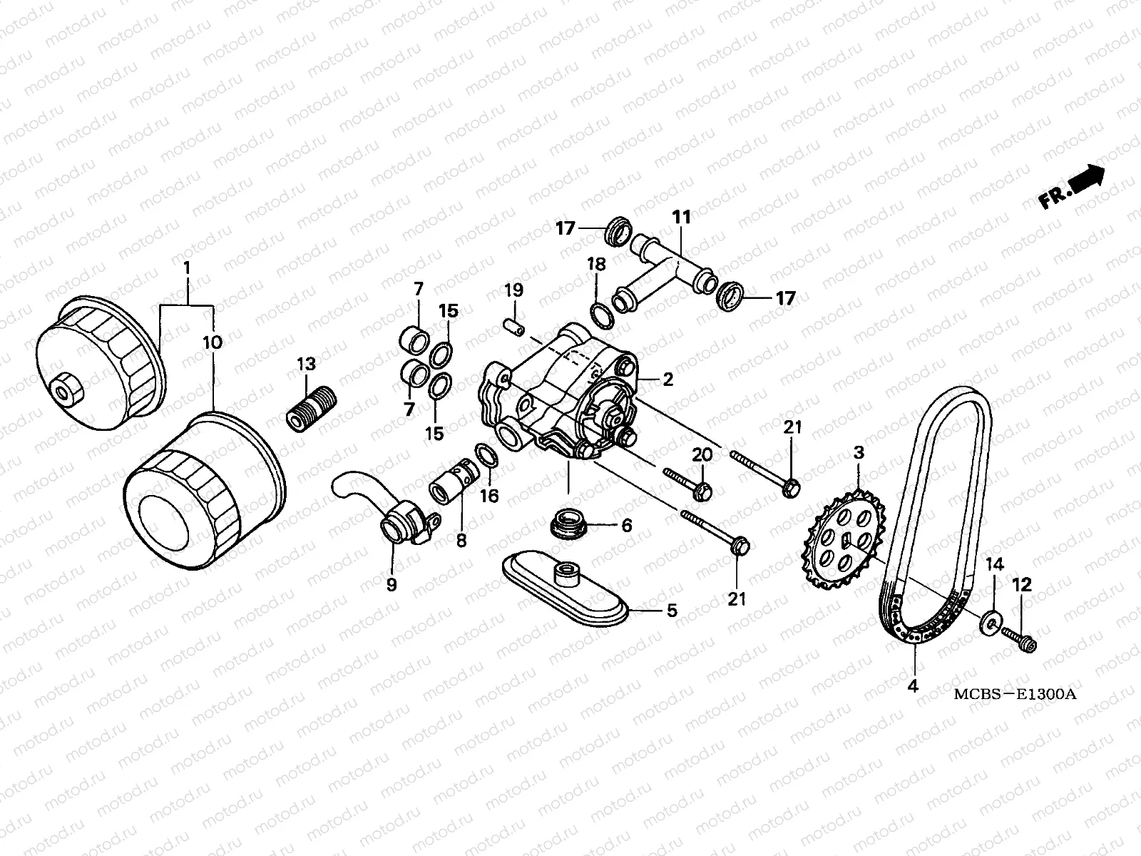 E-13 OIL FILTER/OIL PUMP