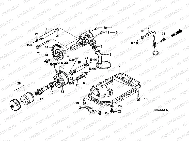 E-13 OIL PUMP / OIL TANK