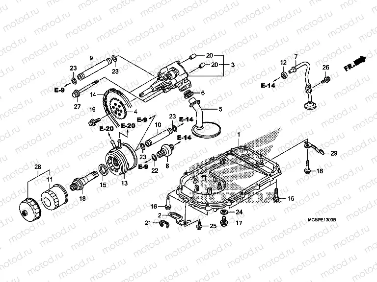 E-13 OIL PUMP / OIL TANK