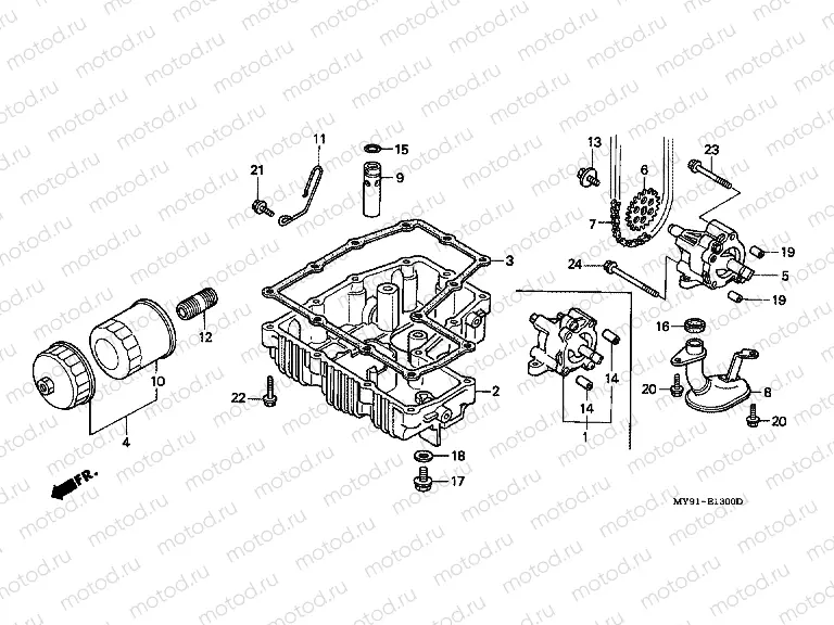 E-13 OIL PUMP/OIL PAN