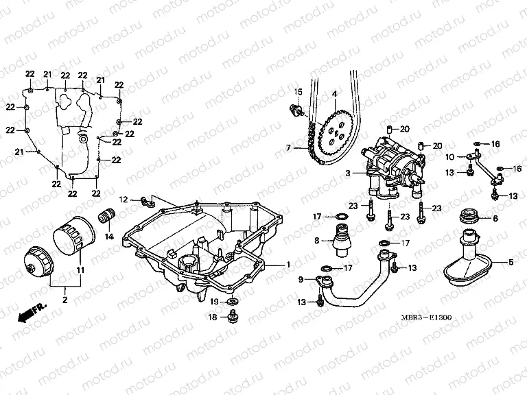 E-13 OIL TANK / OIL PUMP