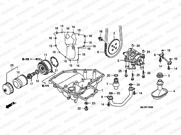 E-13 OIL TANK / OIL PUMP