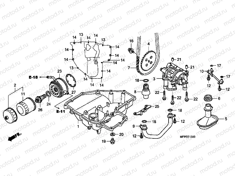 E-13 OIL TANK / OIL PUMP