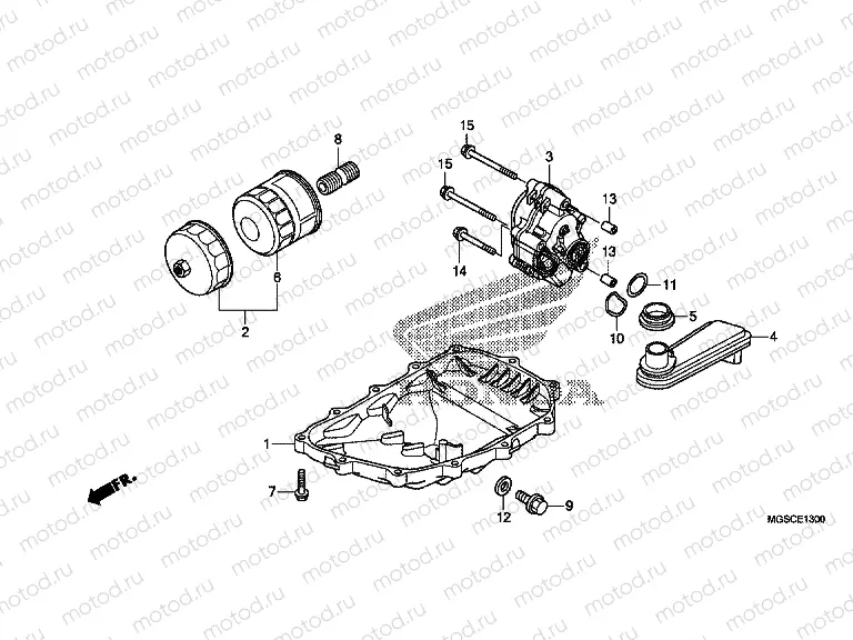 E-13 OIL TANK / OIL PUMP