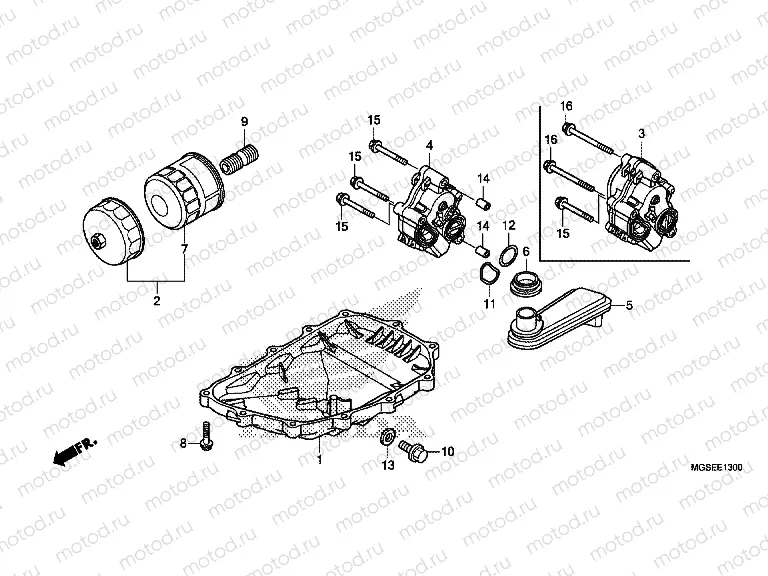 E-13 OIL TANK / OIL PUMP