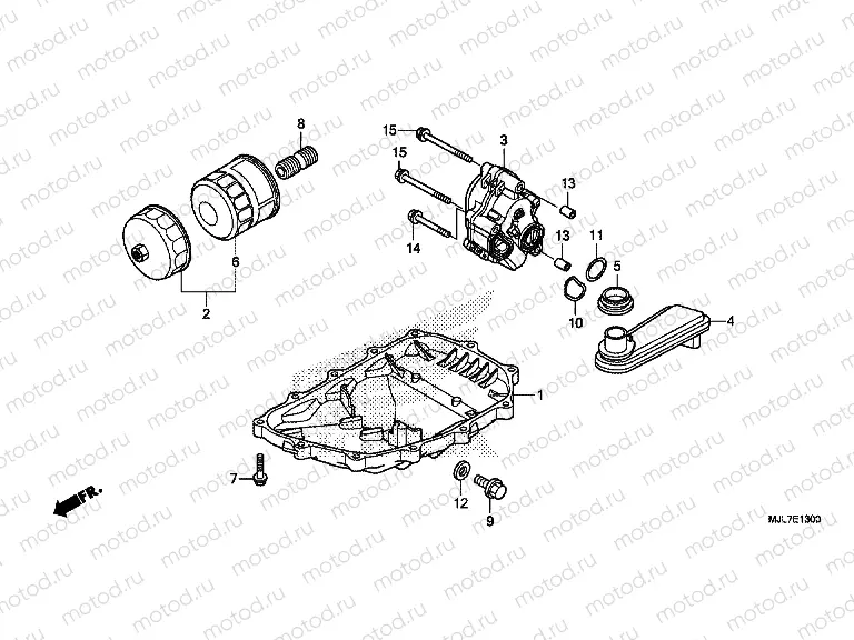 E-13 OIL TANK / OIL PUMP