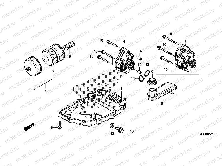 E-13 OIL TANK / OIL PUMP