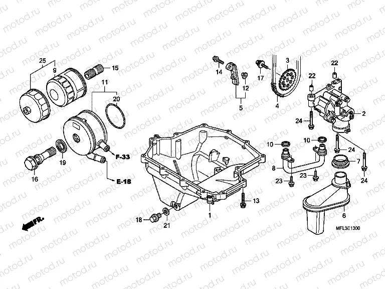 E-13 OIL TANK / OIL PUMP