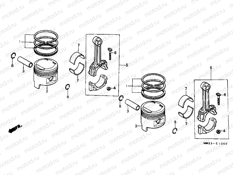 E-13 PISTON / CONNECTING ROD