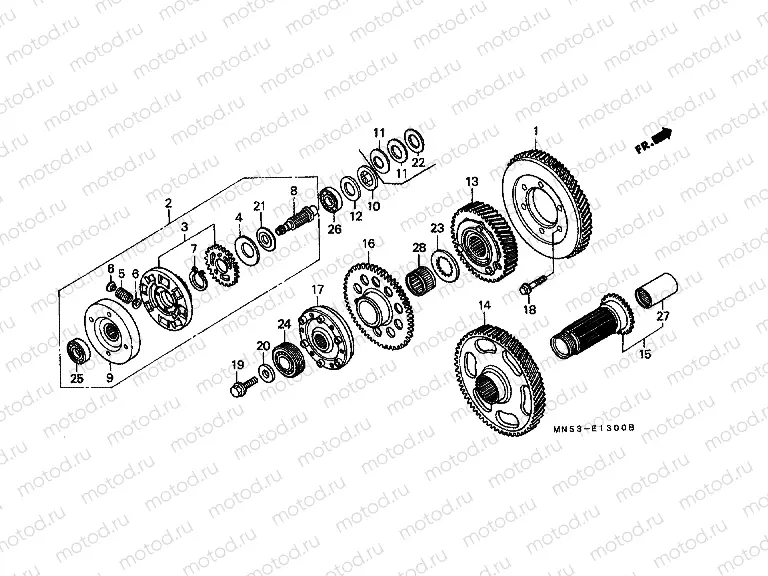 E-13 PRIMARY DRIVE GEAR