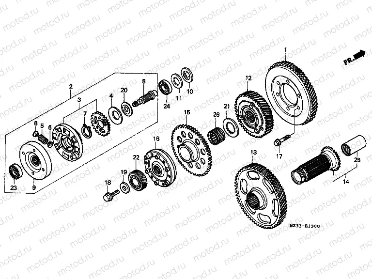 E-13 PRIMARY DRIVE GEAR