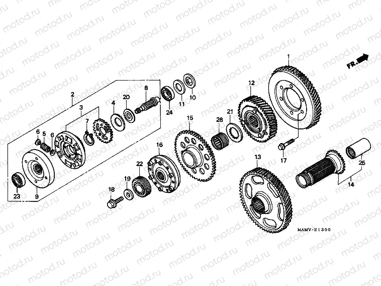 E-13 PRIMARY DRIVE GEAR