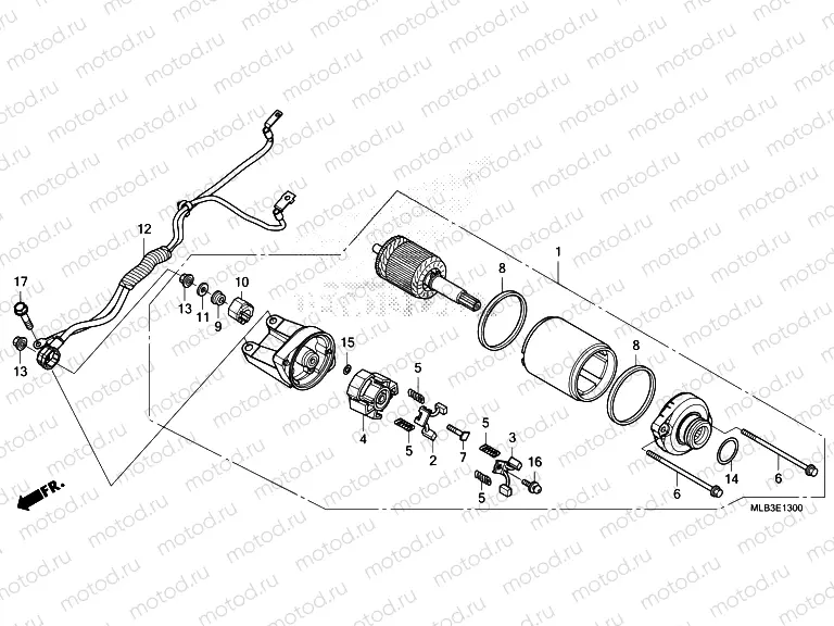 E-13 STARTER MOTOR