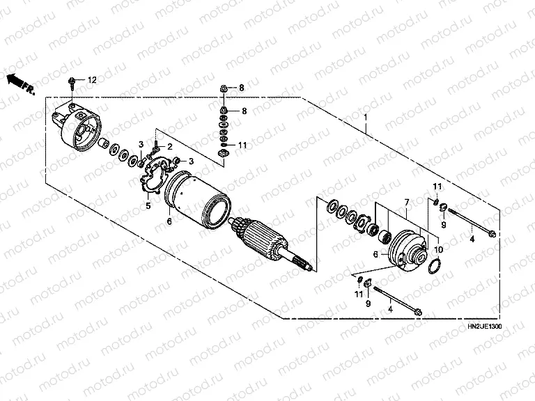 E-13 STARTER MOTOR