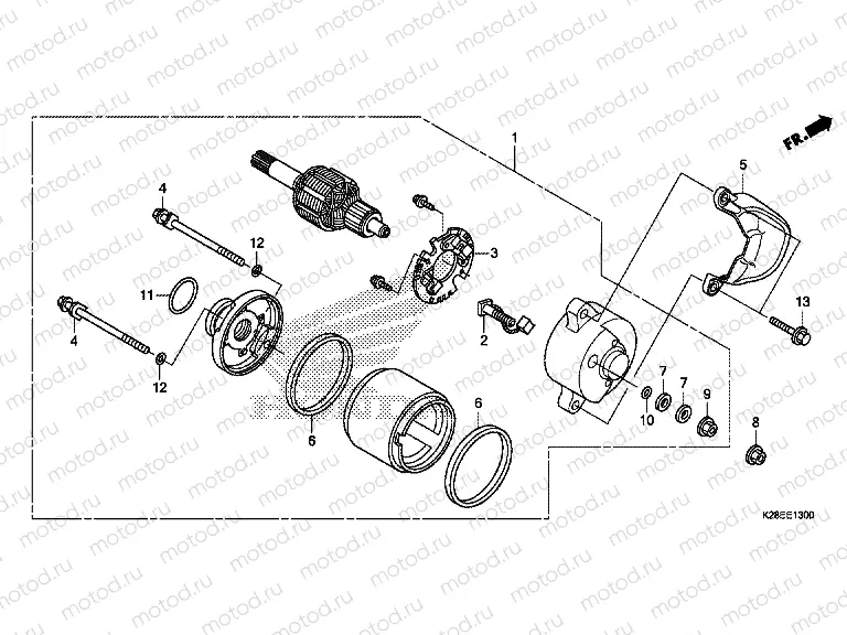 E-13 STARTER MOTOR
