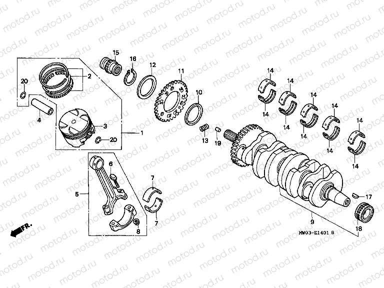 E-14-1 CRANKSHAFT / PISTON (2)