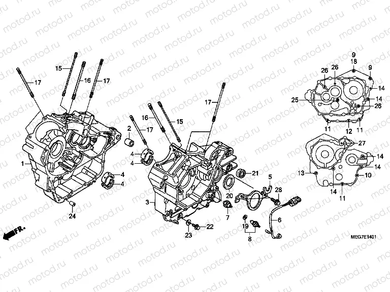 E-14-1 CRANKSHAFT (VT750S)